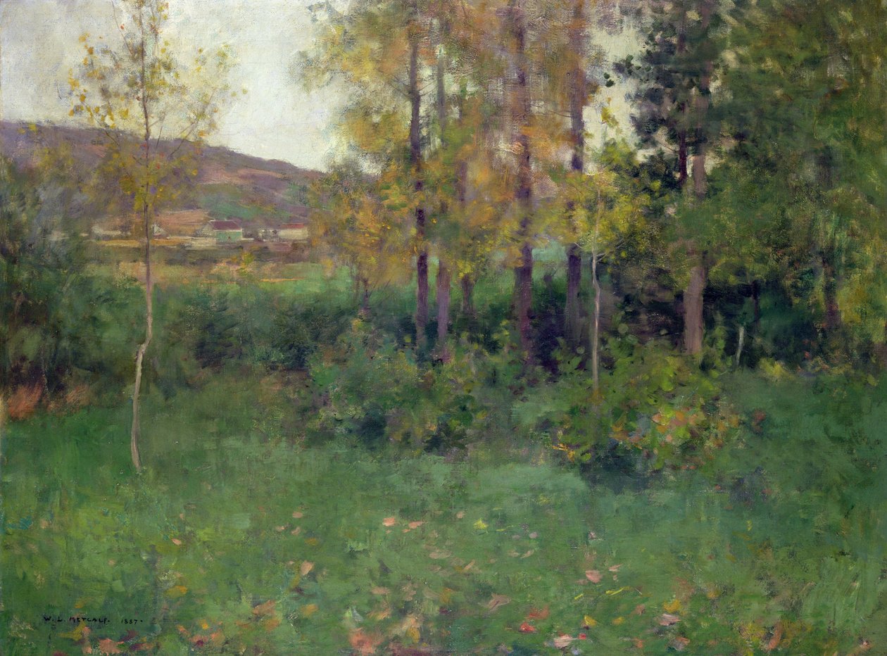 Keväinen maisema, Giverny tekijältä Willard Leroy Metcalf