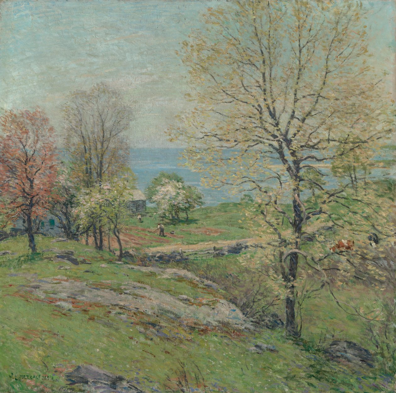 Orastava tammi, 1916. tekijältä Willard Leroy Metcalf