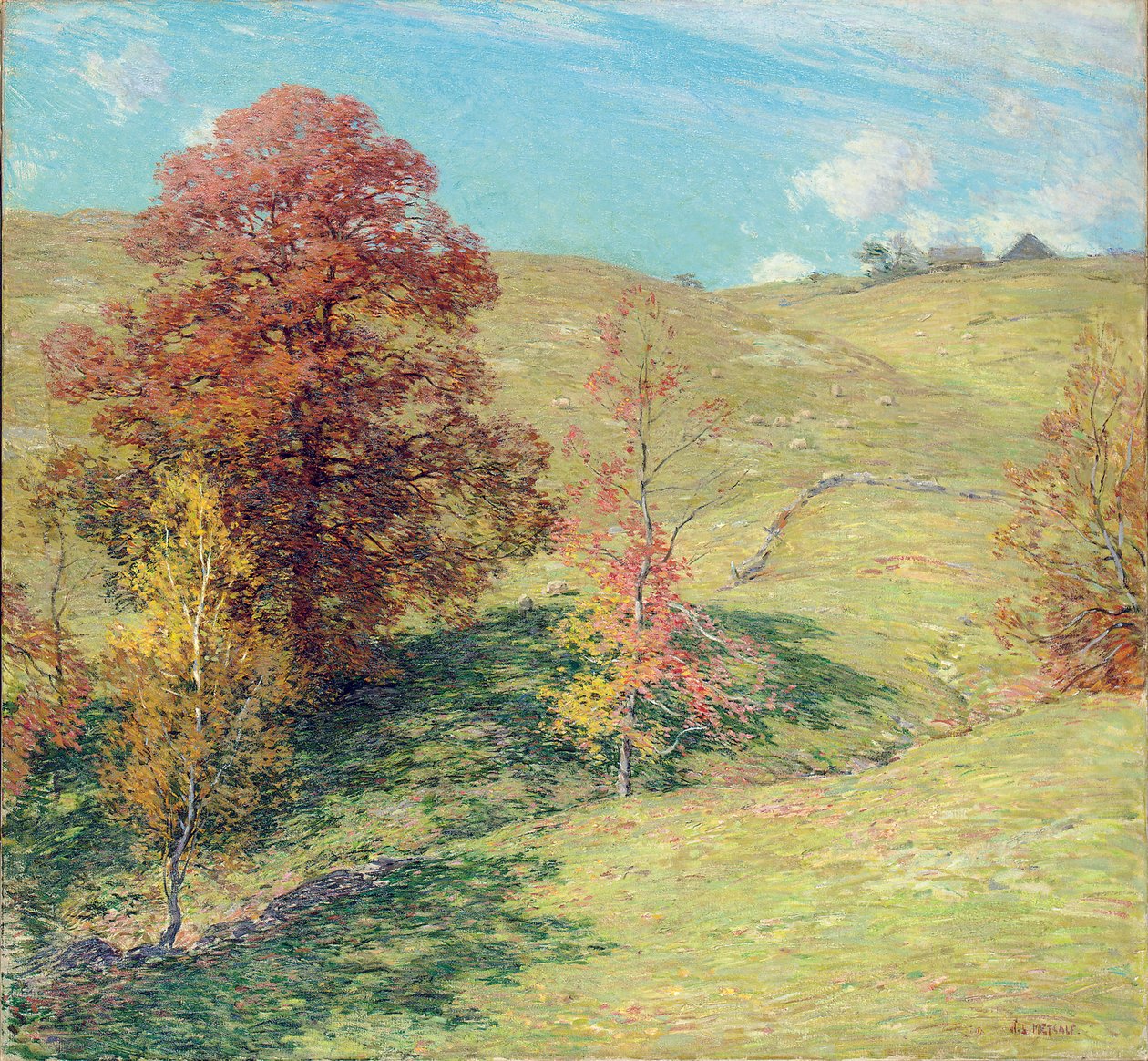 Punainen tammi tekijältä Willard Leroy Metcalf