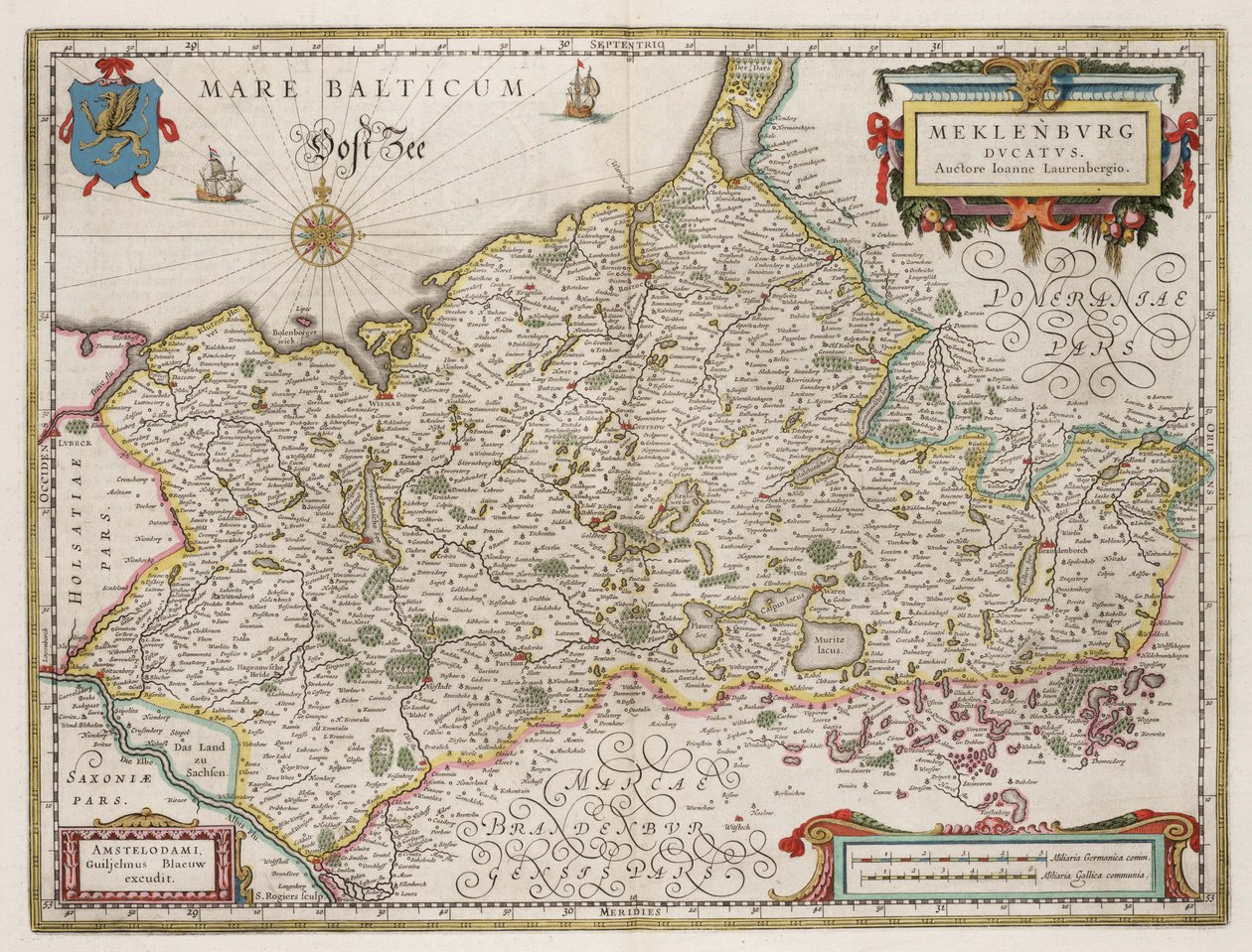 Mecklenburgin herttuakunta tekijältä Willem Janszoon Blaeu