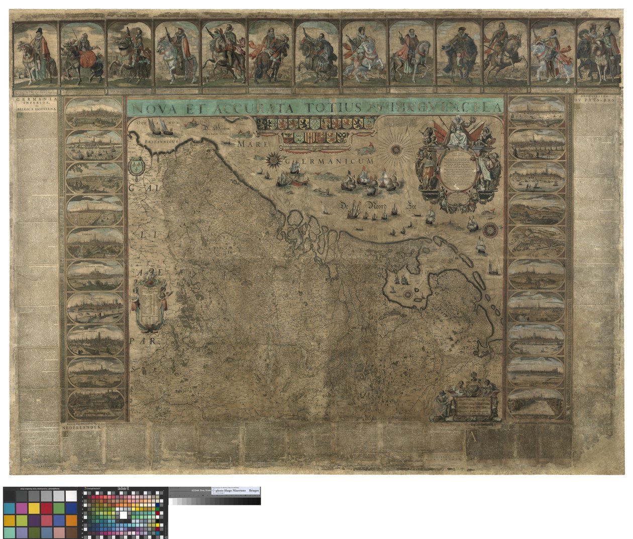 Wandkaart van de Nederlanden, Willem Blaeu tekijältä Willem Janszoon Blaeu