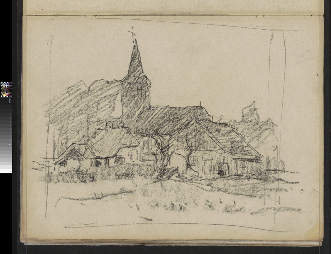Gezicht op Diepenheim tapasi Johanneskerk, Willem Witsen tekijältä Willem Arnoldus Witsen