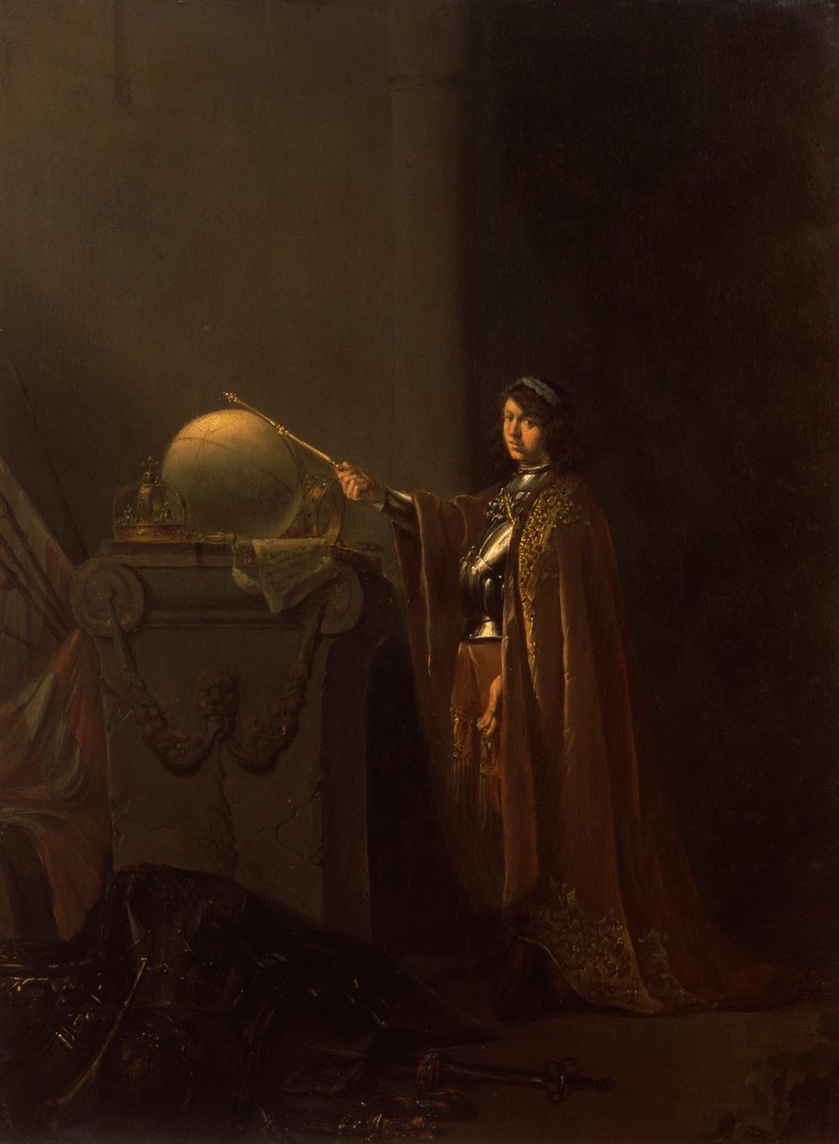 Allegorical Subject (Oikeudenmukainen hallitsija), n. 1636 (öljy tammella) tekijältä Willem de Poorter