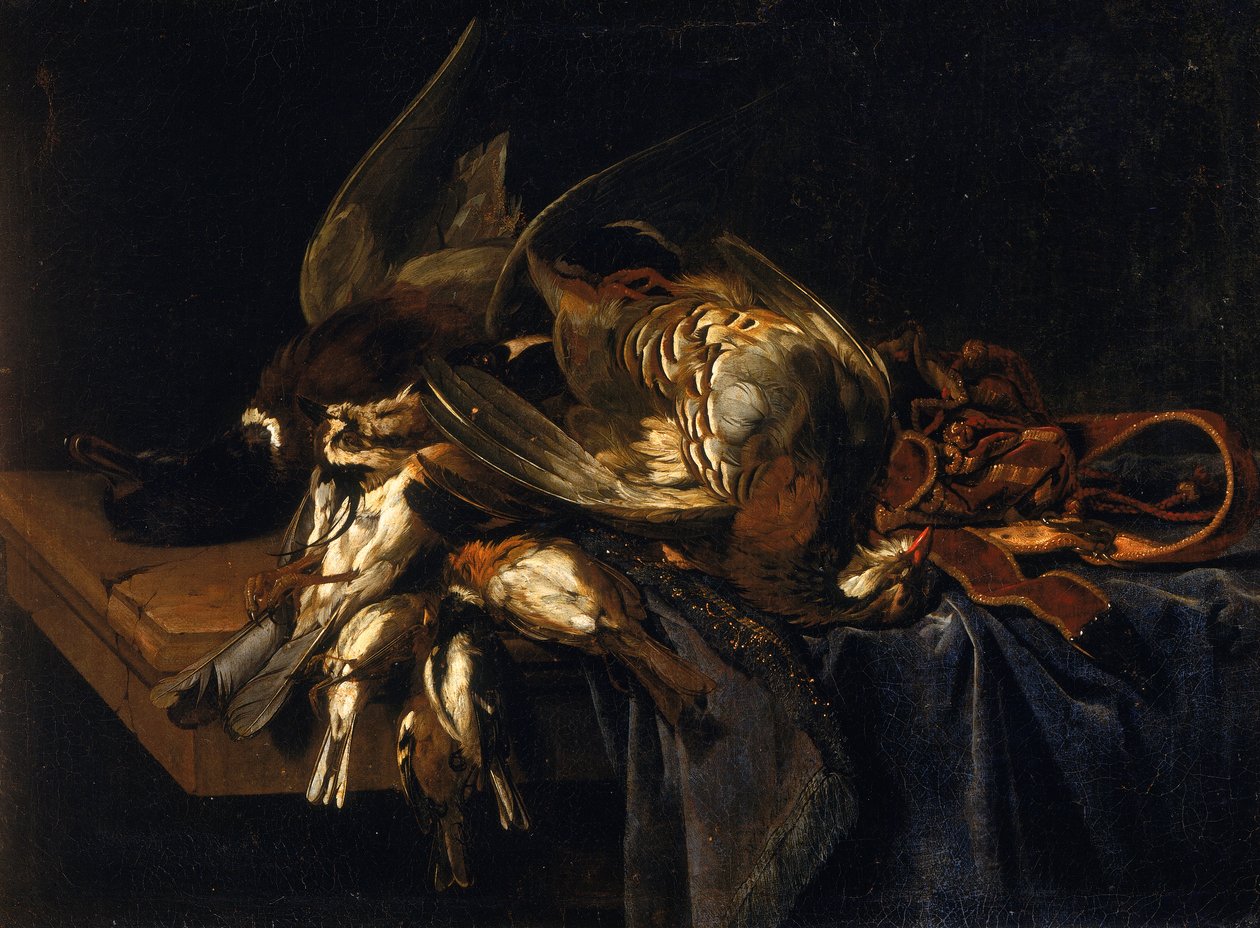 Asetelma pelin kanssa tekijältä Willem van Aelst