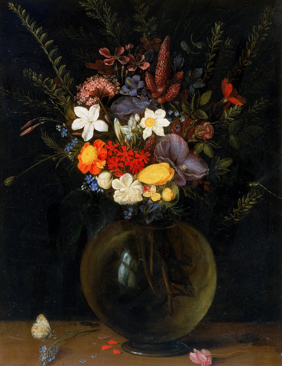 Maljakko kukkia tekijältä Willem van Aelst