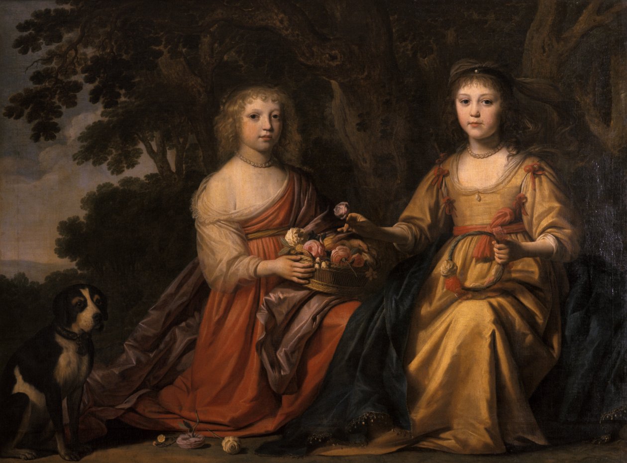 Maria Magdalena ja Charlotta Elisabetha, Nassaun prinsessat tekijältä Willem van Honthorst