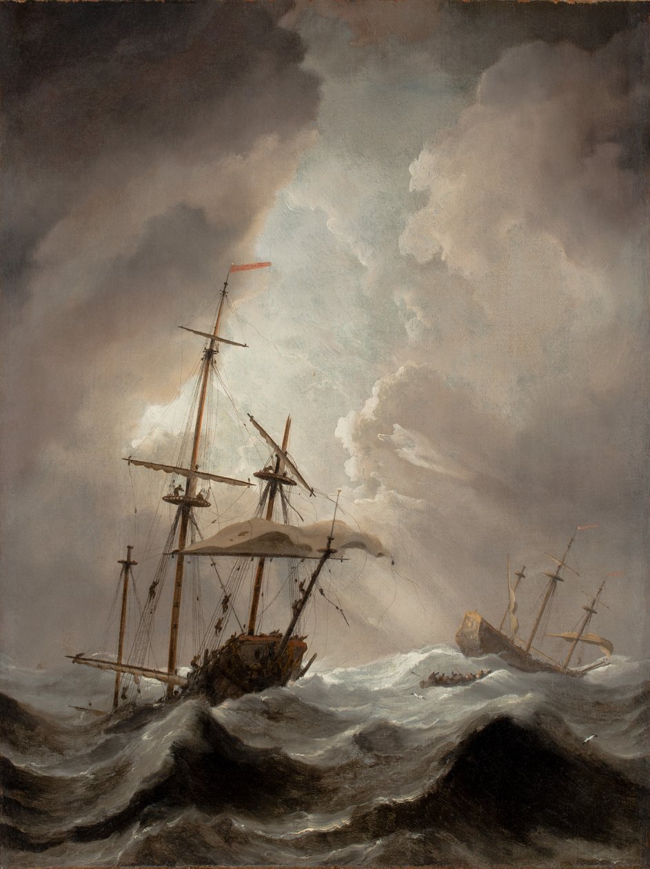 Myrsky merellä tekijältä Willem van de Velde