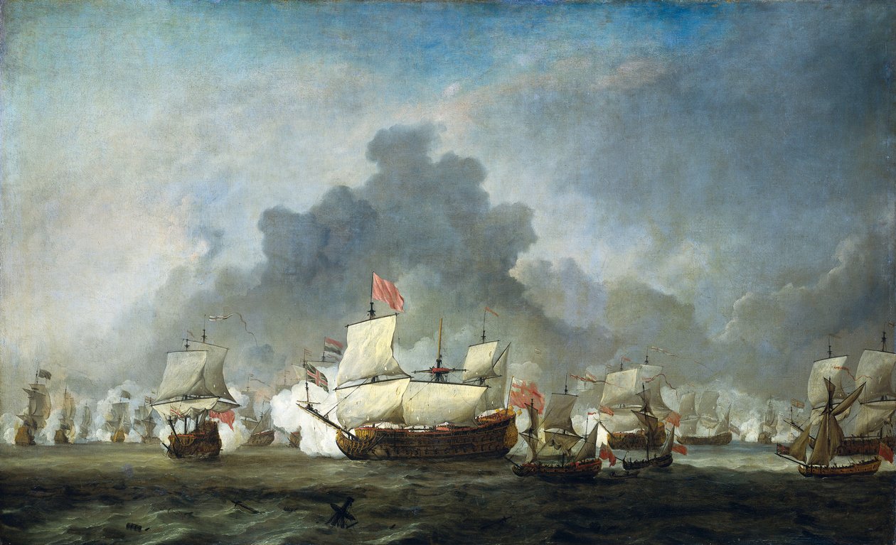 Michiel Adriaensz de Ruyterin taistelu Yorkin herttua vastaan tekijältä Willem van de Velde