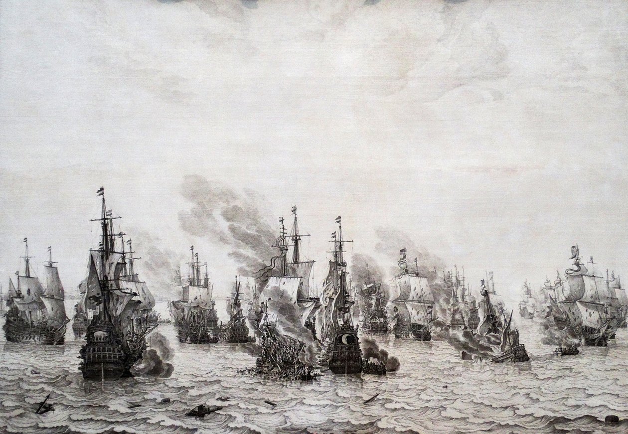 Livornon taistelu tekijältä Willem van de Velde the Elder