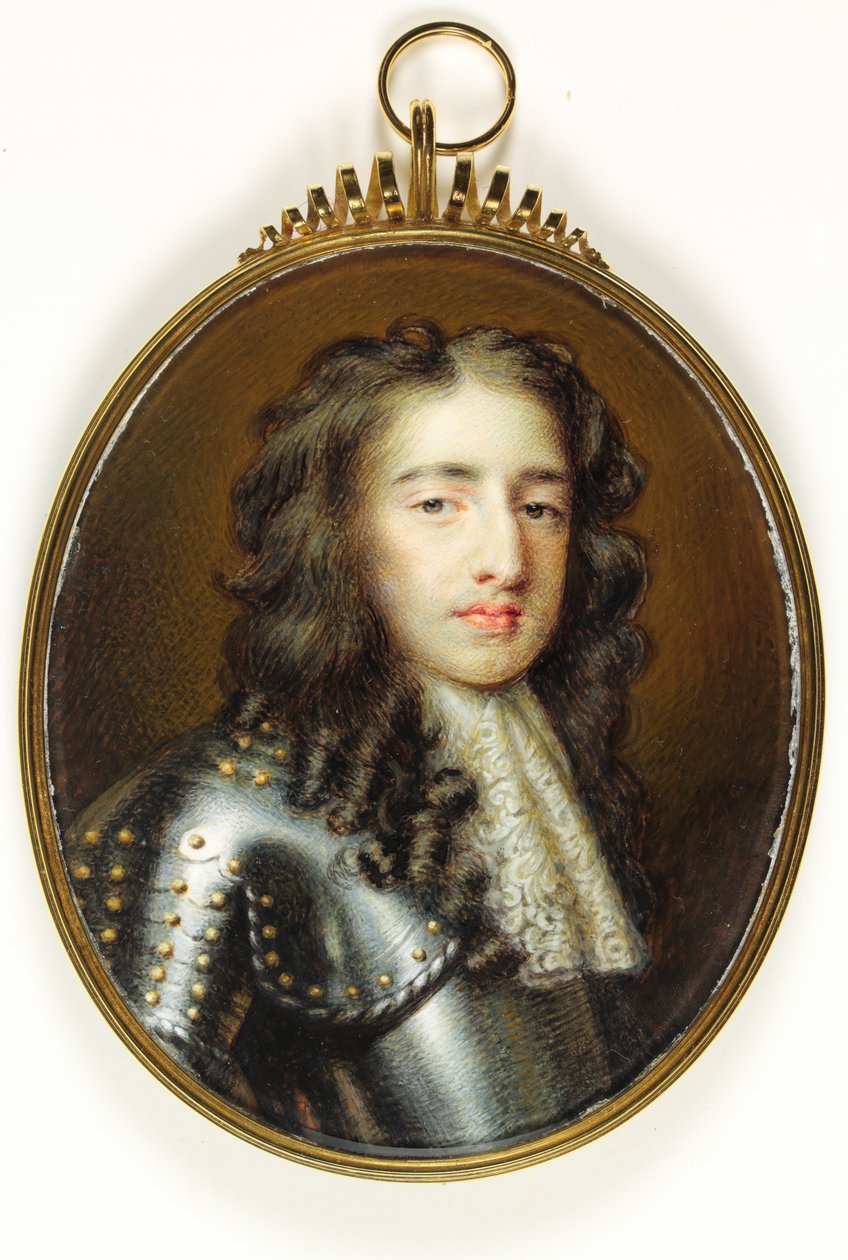 William Prince of Orange, myöhemmin kuningas William III (akvarelli norsunluun) tekijältä Willem (after) Wissing