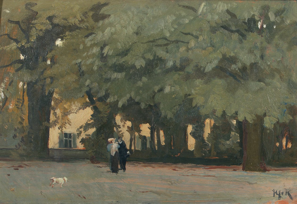 Pari neliössä (öljy paneelille) tekijältä Willem Adriaan van Konijnenburg