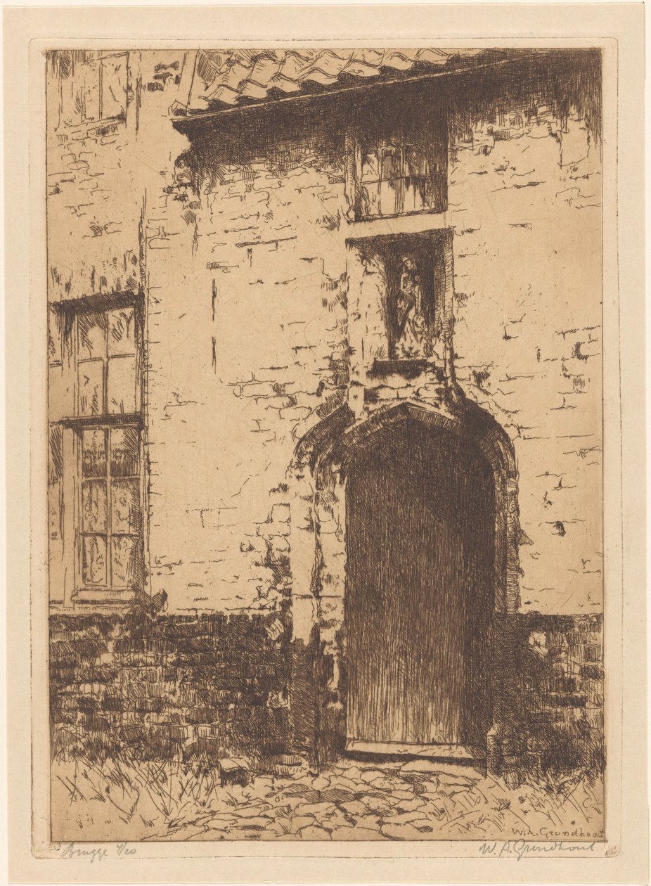 Brugge (alkuperäinen nimi esineessä) tekijältä Willem Adrianus Grondhout (signed by artist)