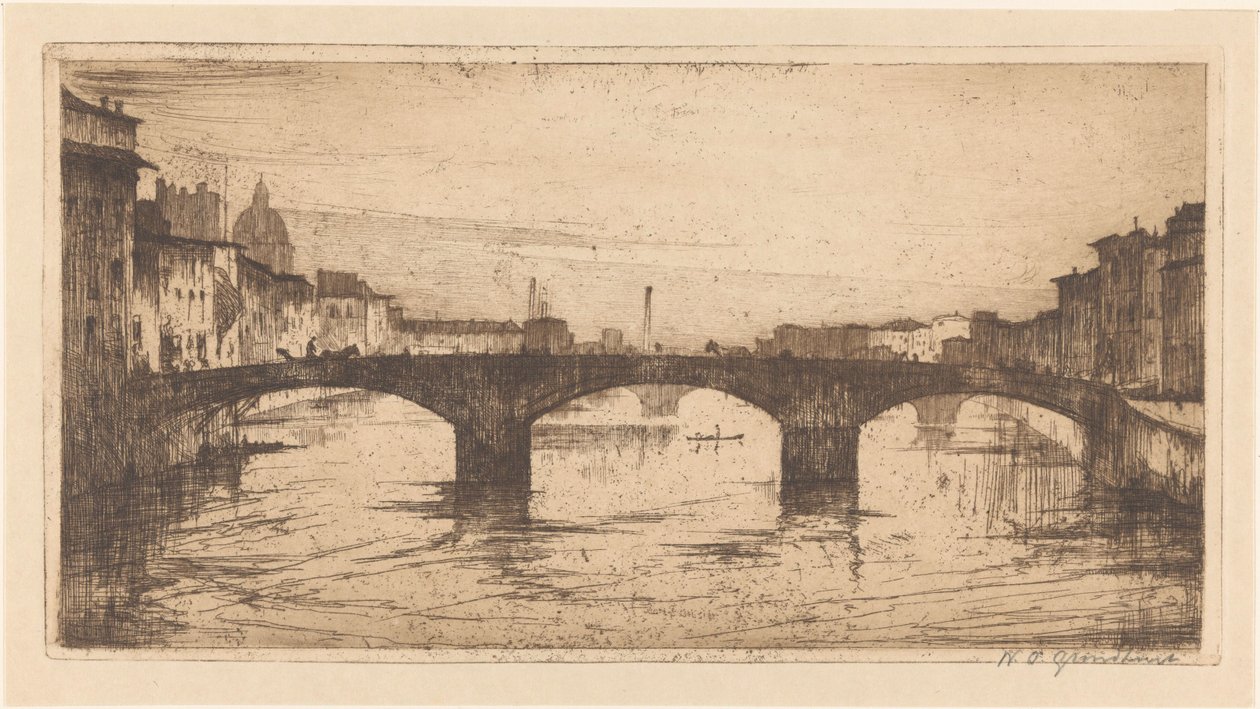 Firenze (alkuperäinen nimi) tekijältä Willem Adrianus Grondhout (signed by artist)