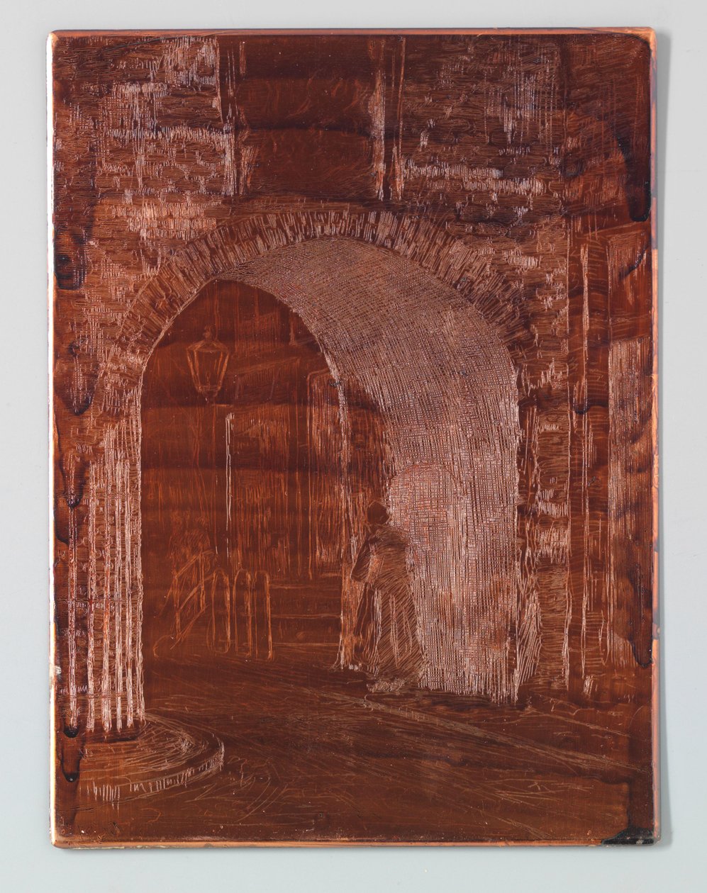 Vankilan portti Haagissa ennen kunnostusta tekijältä Willem Adrianus Grondhout (signed by artist)