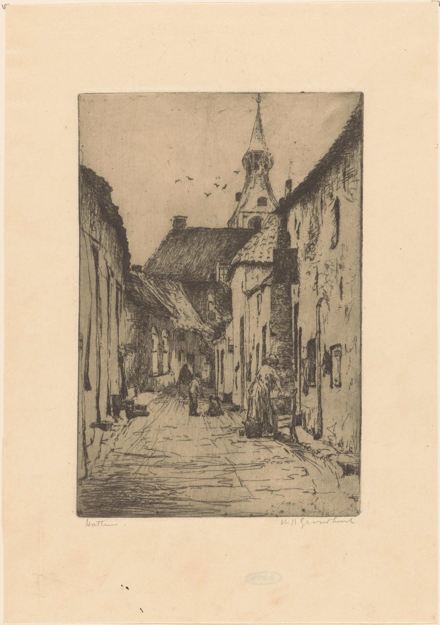 Hattem (alkuperäinen nimi esineessä) tekijältä Willem Adrianus Grondhout (signed by artist)