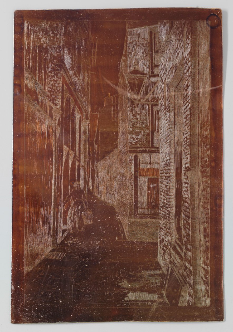Vanha katu Rijswijkissä tai Scheveningenissä tekijältä Willem Adrianus Grondhout (signed by artist)