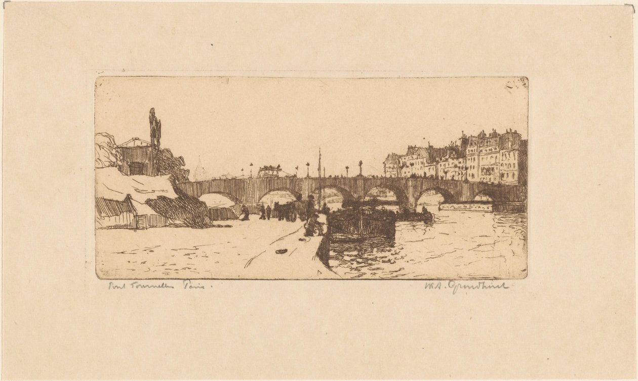 Pont de la Tournelle Pariisissa tekijältä Willem Adrianus Grondhout (signed by artist)