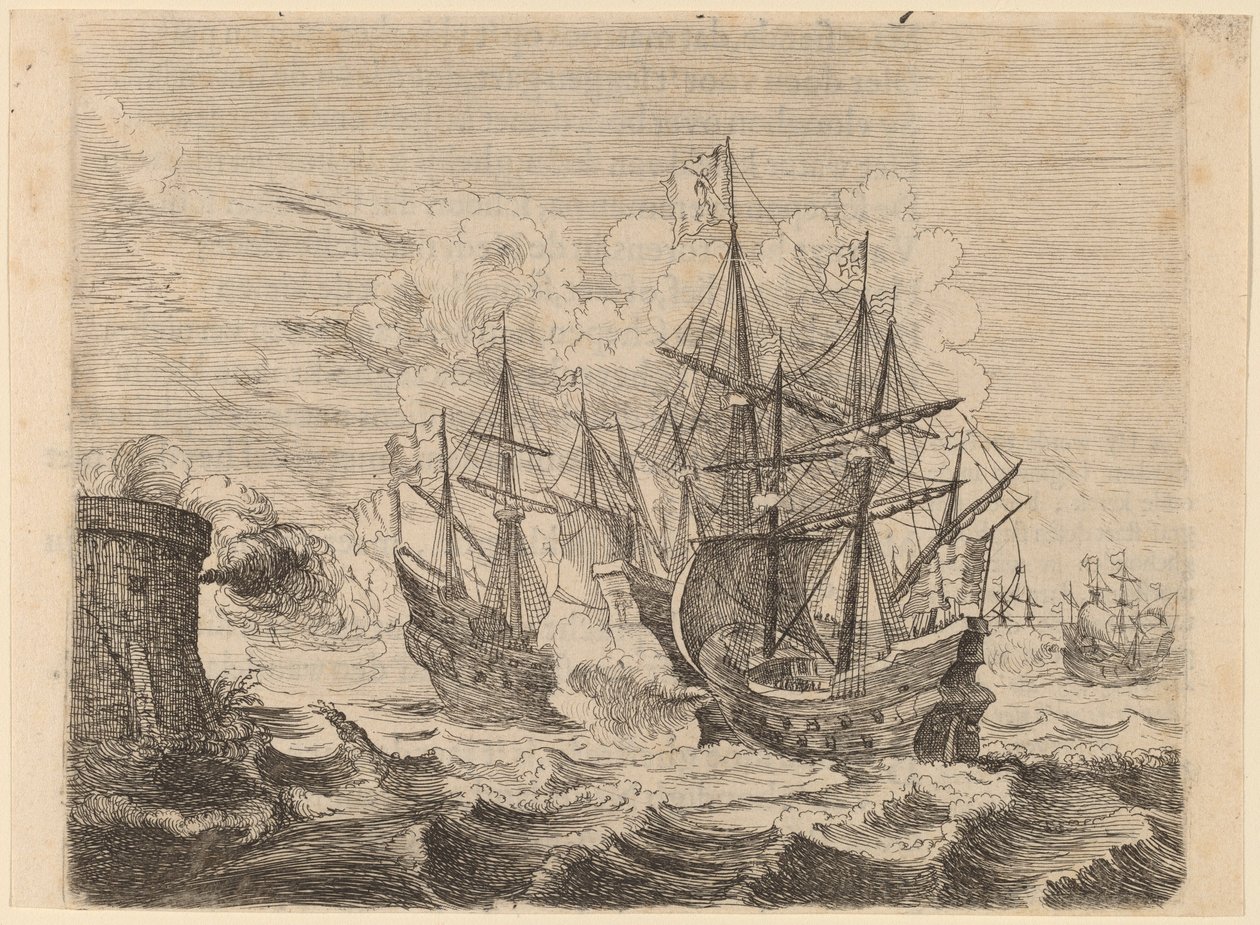Heemskerckin voitto Espanjan laivastosta Gibraltarilla tekijältä Willem Basse