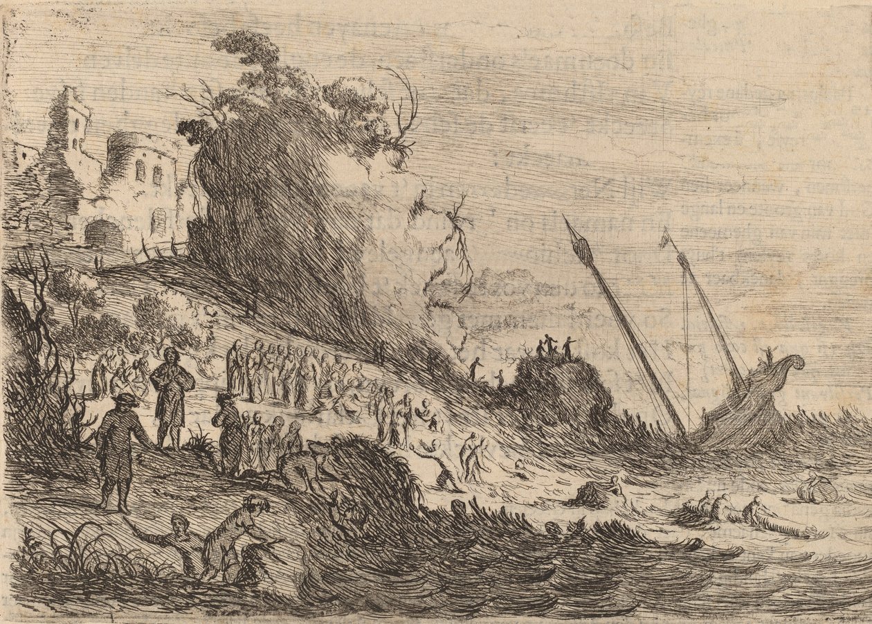 Saint Paul haaksirikkoutui Maltan saarella, 1634. tekijältä Willem Basse
