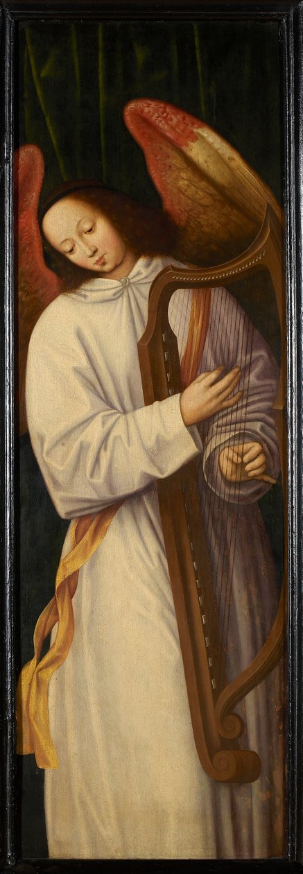Enkeli soittaa harppua, noin 1559. tekijältä Willem Benson