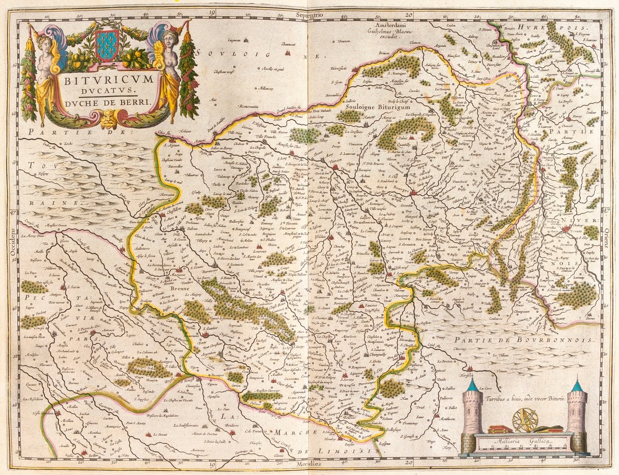 Beauvais, bergues, teoksessa "Theatrum Orbis Terrarum, sive Atlas Novus", Willem Blaeu, Amsterdam. tekijältä Willem Blaeu