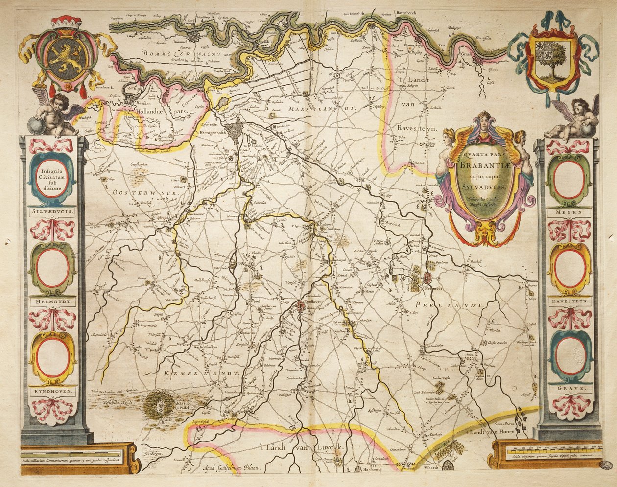 Brabant Willem Bleaun Theatrum Orbis Terrarumista Amsterdamista tekijältä Willem Blaeu