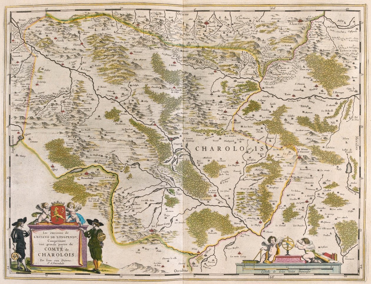 Charlois Burgundissa, teoksessa "Theatrum Orbis Terrarum, sive Atlas Novus", Willem Blaeu, Amsterdam. tekijältä Willem Blaeu