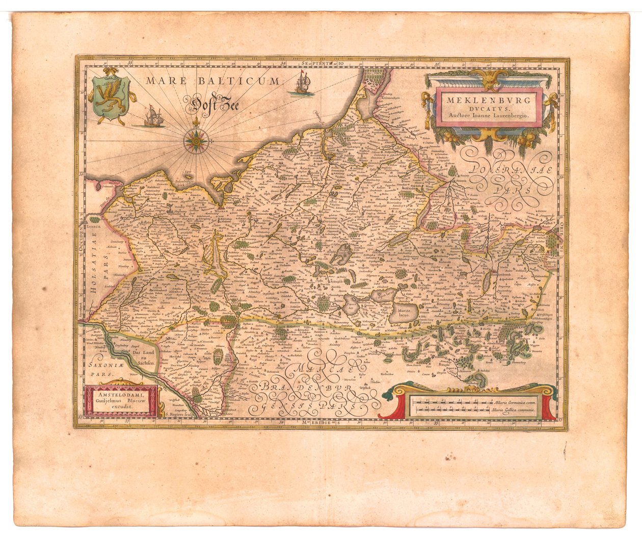 Mecklenburgin herttuakunta tekijältä Willem Blaeu