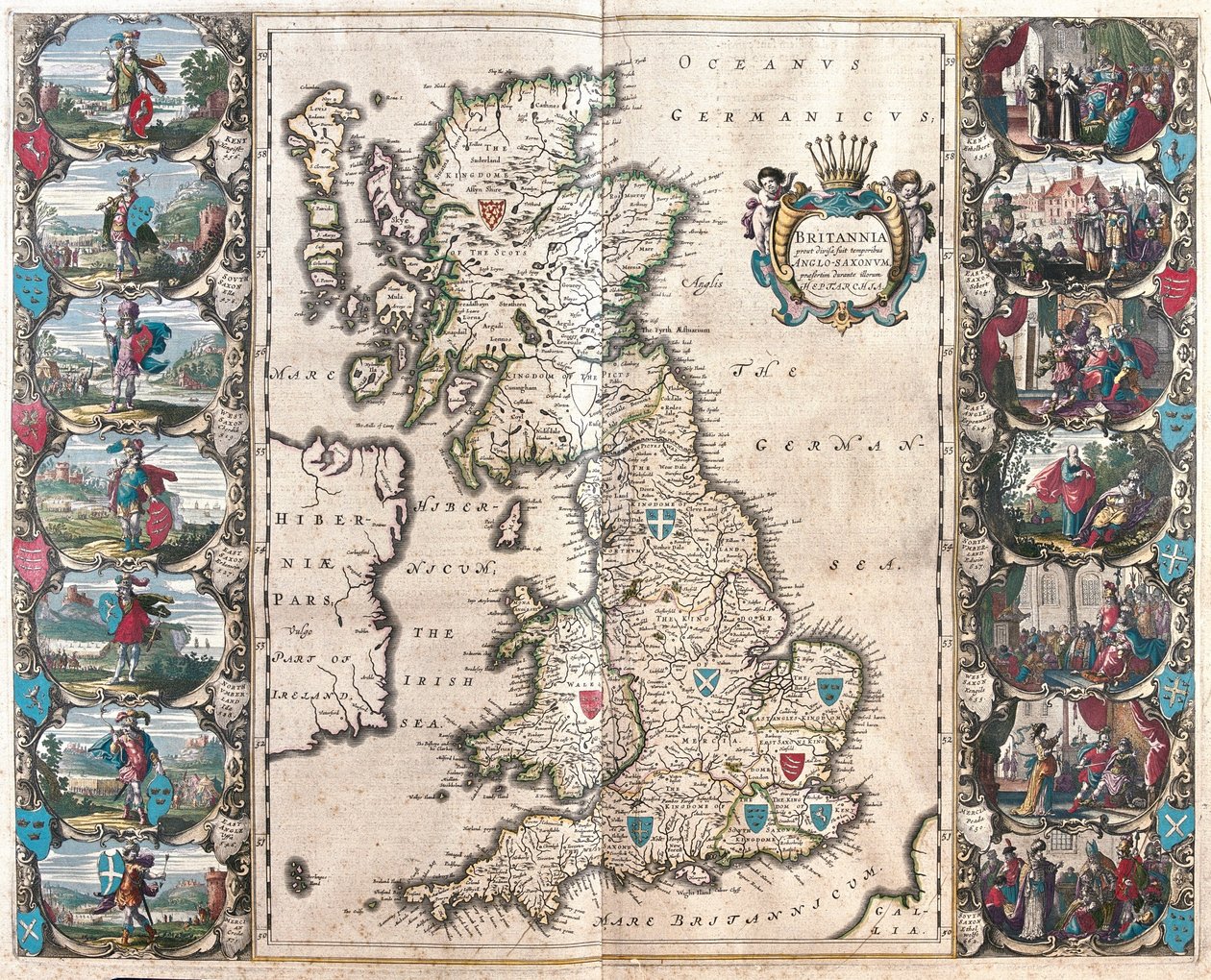 Iso-Britannia, julkaisussa "Theatrum Orbis Terrarum, sive Atlas Novus", Willem Blaeu, Amsterdam. tekijältä Willem Blaeu