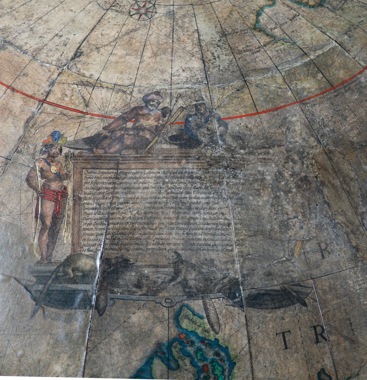 Suuri pari kirjaston maapalloa, maanpäällinen 1645/48, taivaallinen n. 1630 jälkeen tekijältä Willem Blaeu