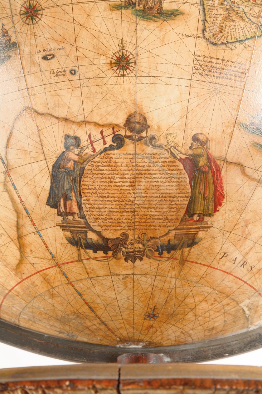 Suuri pari kirjaston maapalloa, maanpäällinen 1645/48, taivaallinen n. 1630 jälkeen tekijältä Willem Blaeu