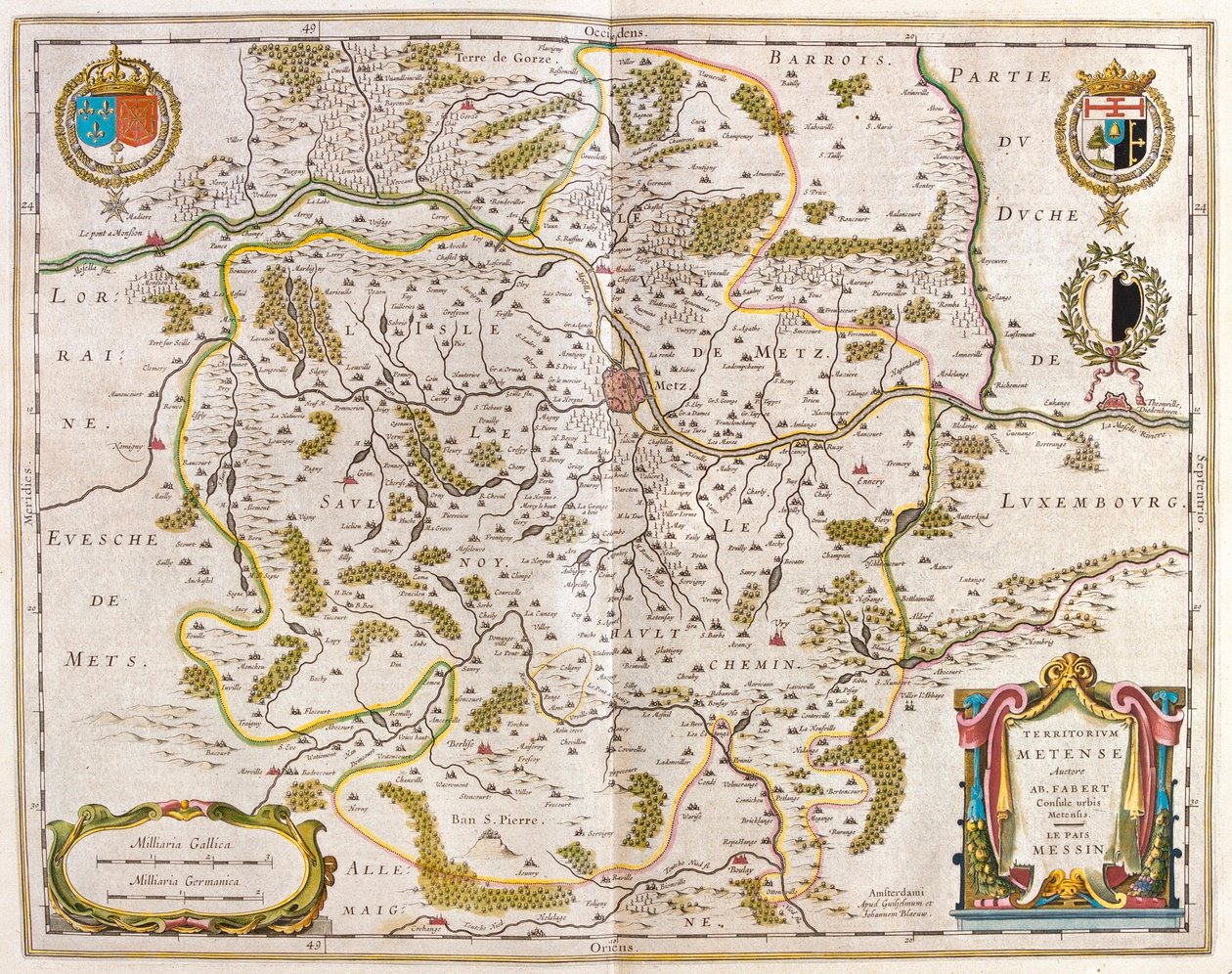 Lorraine, Metz, Willem Blaeun teoksessa "Theatrum Orbis Terrarum, sive Atlas Novus", Amsterdam. tekijältä Willem Blaeu