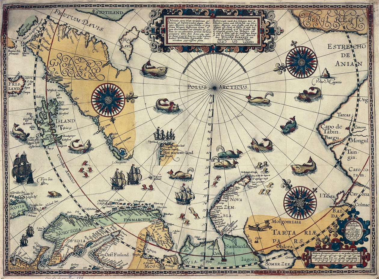 Napa-alueiden kartta, hollantilainen kartografi Willem Janszoon Blaeu (1571-1638) tekijältä Willem Blaeu