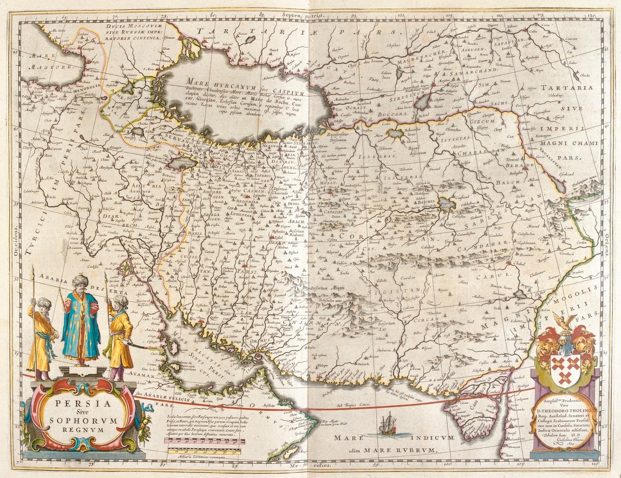 Persian valtakunta, teoksessa "Theatrum Orbis Terrarum, sive Atlas Novus", Willem Blaeu, Amsterdam. tekijältä Willem Blaeu
