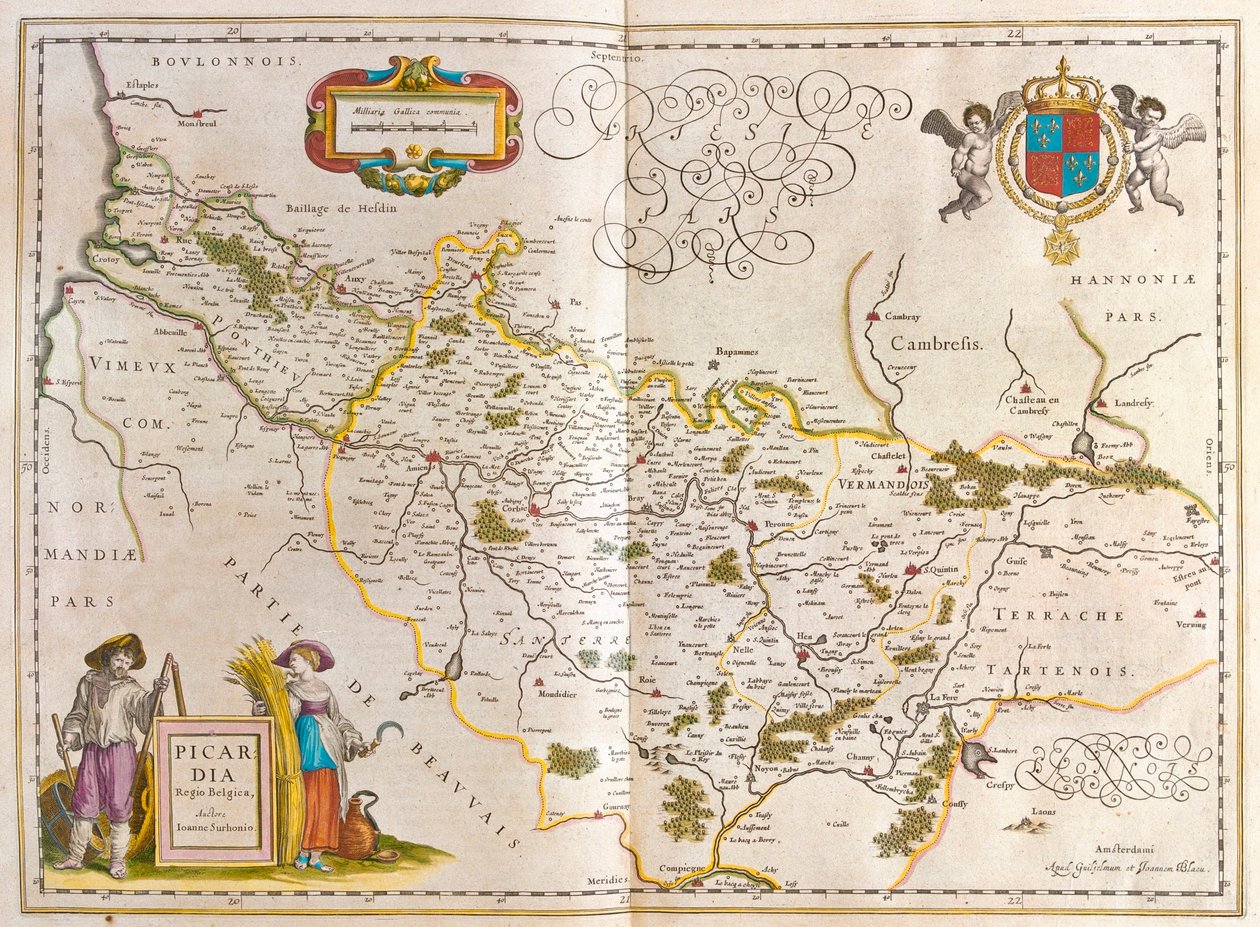 Piccardia, teoksessa "Theatrum Orbis Terrarum, sive Atlas Novus", Willem Blaeu, Amsterdam. tekijältä Willem Blaeu