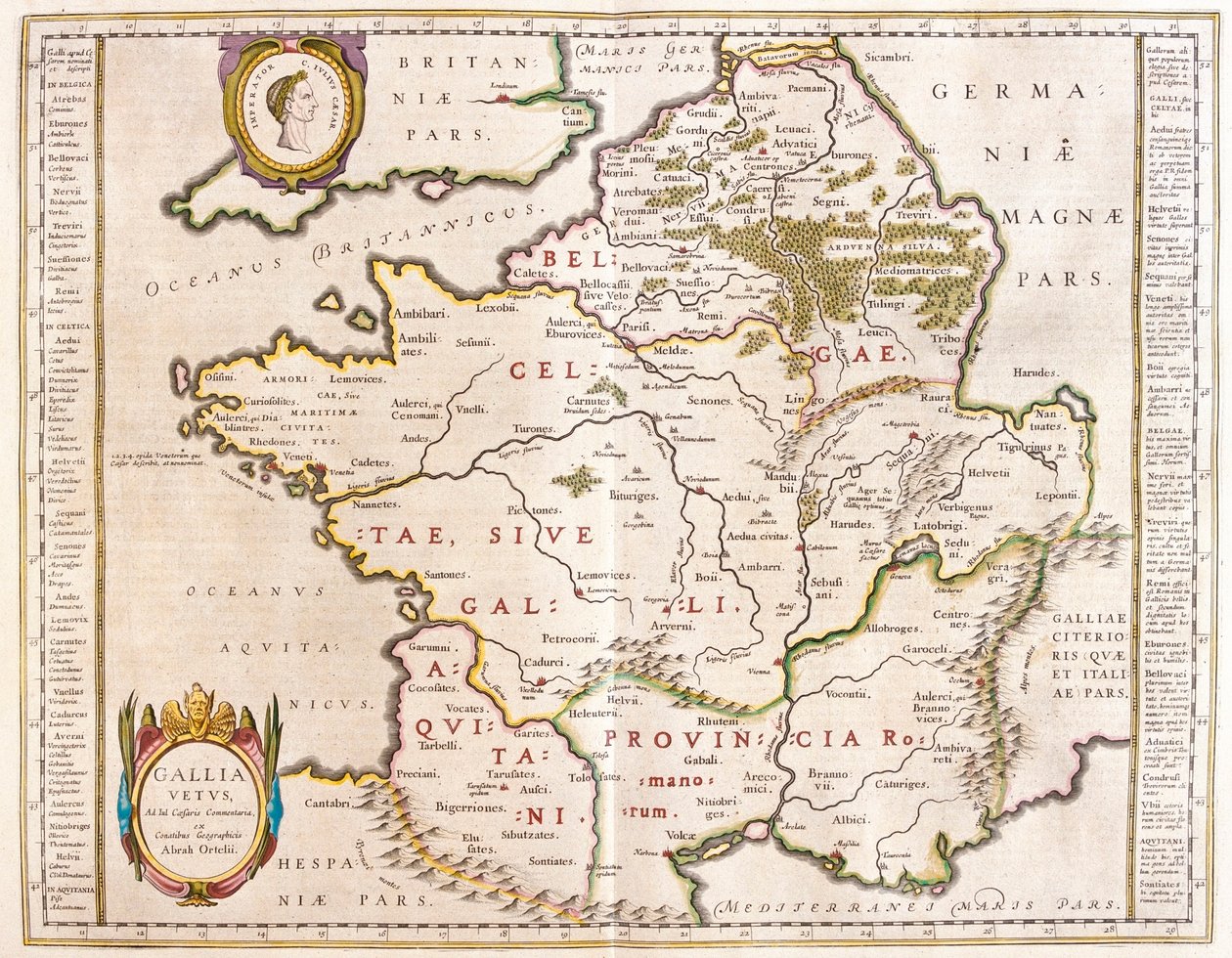 Rooman valtakunta Cesarin aikana, teoksessa "Theatrum Orbis Terrarum, sive Atlas Novus", Willem Blaeu, Amsterdam. tekijältä Willem Blaeu