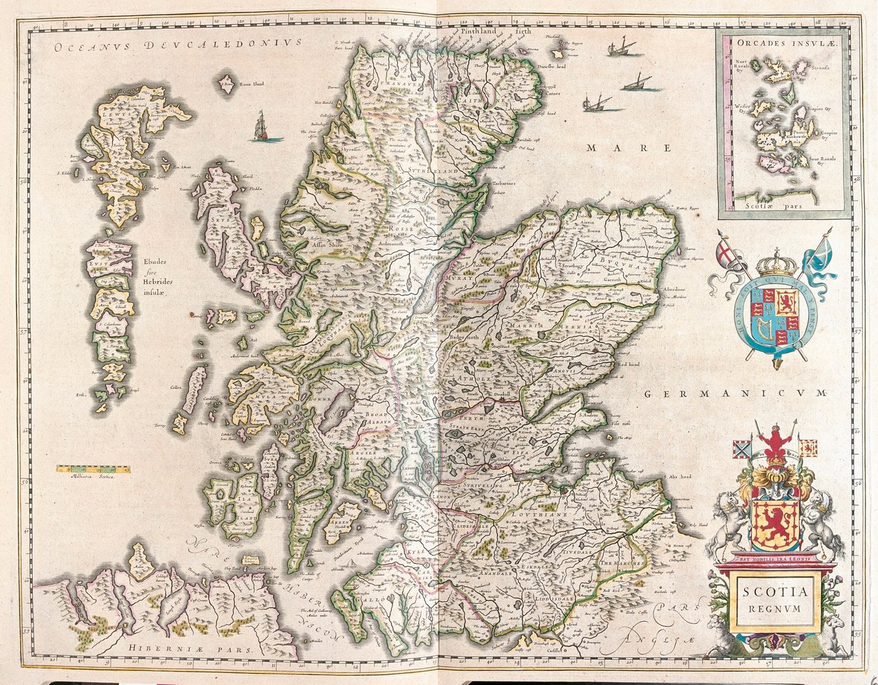 Skotlanti, teoksessa "Theatrum Orbis Terrarum, sive Atlas Novus", Willem Blaeu, Amsterdam. tekijältä Willem Blaeu