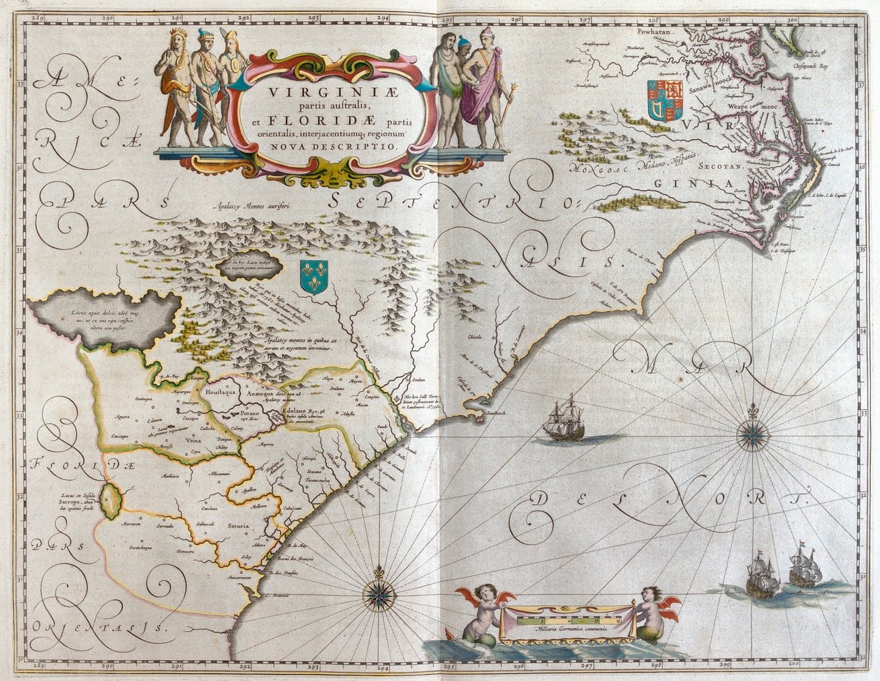 Kaakko, Willem Blaeun teoksessa "Theatrum Orbis Terrarum, sive Atlas Novus", Amsterdam. tekijältä Willem Blaeu