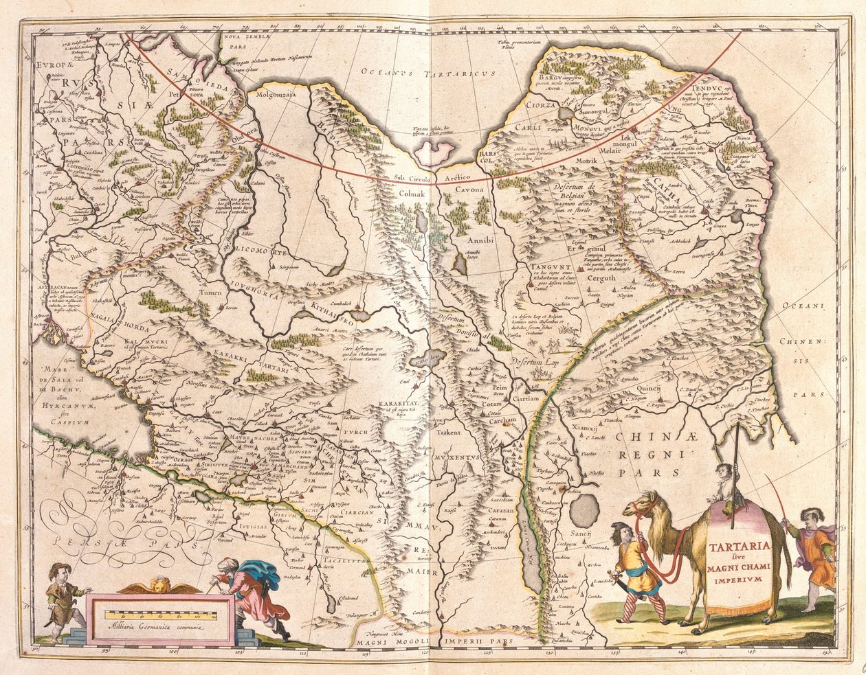 Tartaria sekä Kiinan ja Korean pohjoisosat, teoksessa "Theatrum Orbis Terrarum, sive Atlas Novus", Willem Blaeu, Amsterdam. tekijältä Willem Blaeu