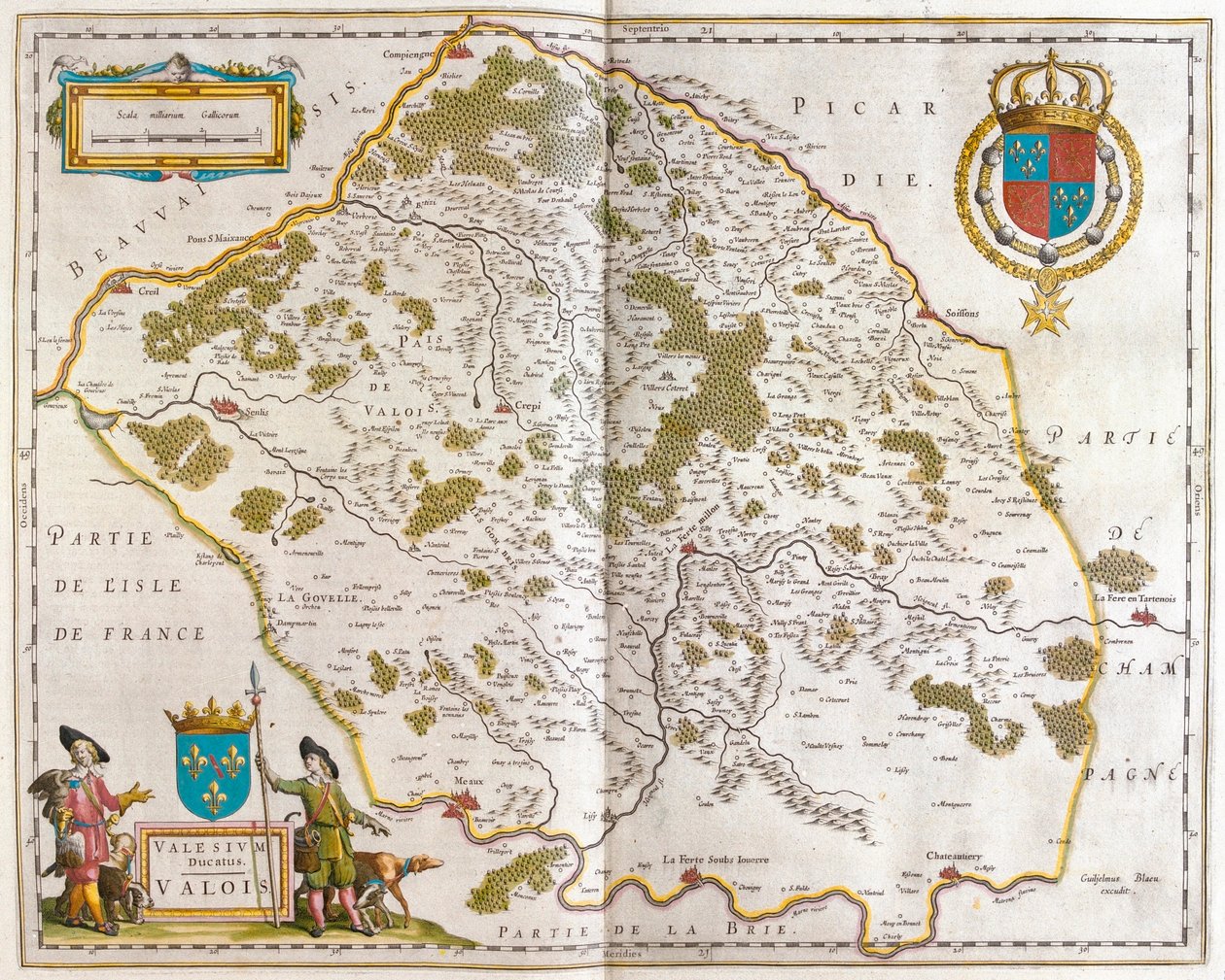 Valois, teoksessa "Theatrum Orbis Terrarum, sive Atlas Novus", kirjoittanut Willem Blaeu, Amsterdam. tekijältä Willem Blaeu