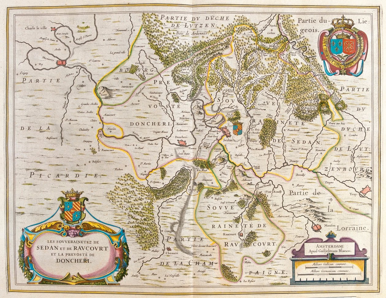 lorraine, teoksessa "Theatrum Orbis Terrarum, sive Atlas Novus", kirjoittanut Willem Blaeu, Amsterdam. tekijältä Willem Blaeu