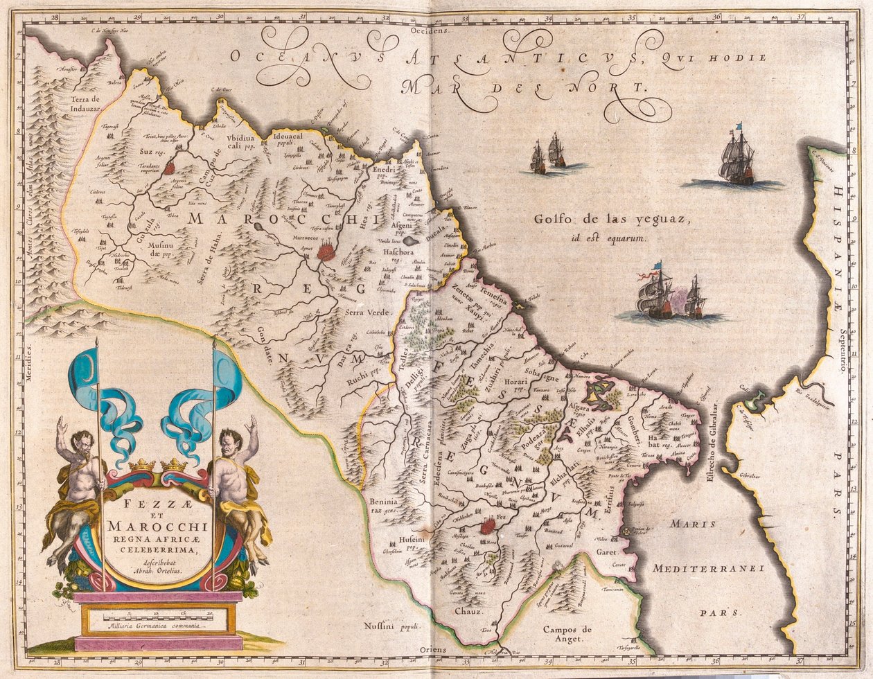Luoteis-Afrikka ja Marokko, teoksessa "Theatrum Orbis Terrarum, sive Atlas Novus", Willem Blaeu, Amsterdam. tekijältä Willem Blaeu