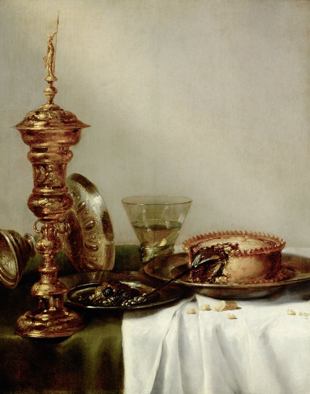 Katettu pöytä, 1634. tekijältä Willem Claesz. Heda