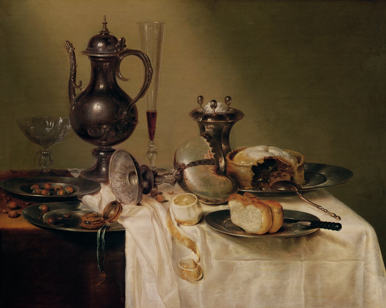 Asetelma, 1642 tekijältä Willem Claesz. Heda
