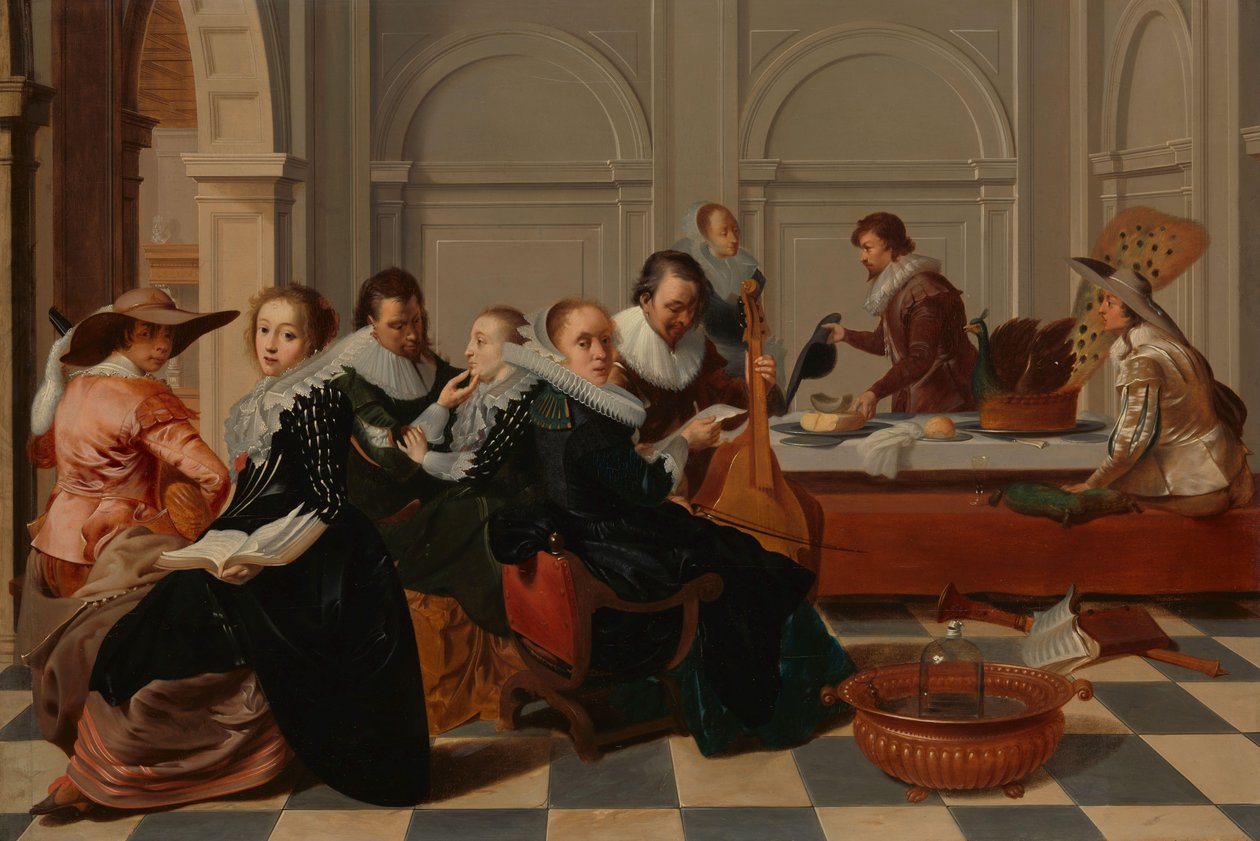 Musikaalinen kokoontuminen tekijältä Willem Cornelisz Duyster (copy after)