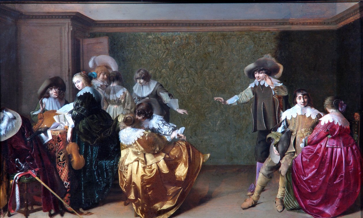 Uma Festa Musical, c.1620-35 (óleo sobre painel de carvalho)finlandês tekijältä Willem Cornelisz Duyster