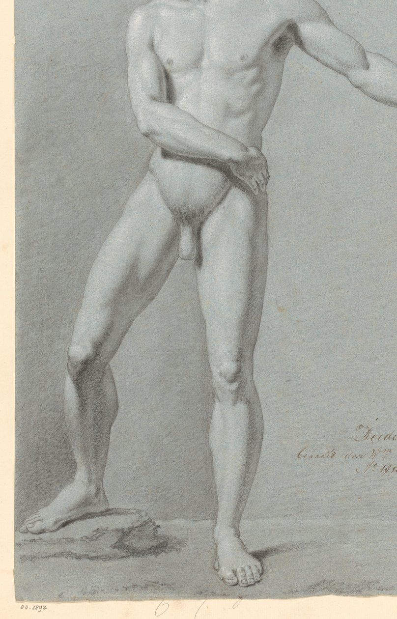Seisova miesalasti edestä katsottuna (3. palkinto 1810) tekijältä Willem Grebner