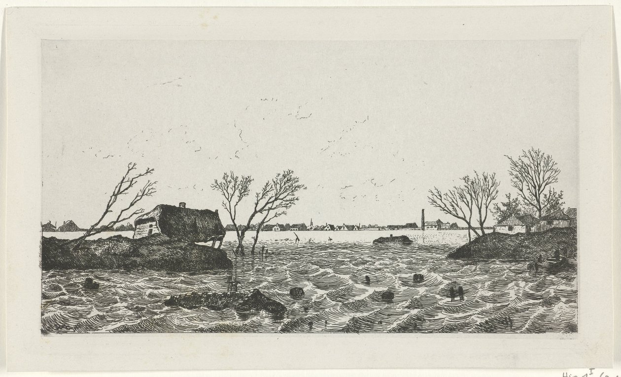 Padon murtuminen Dreumelissa, 1855 tekijältä Willem Gruyter jr.