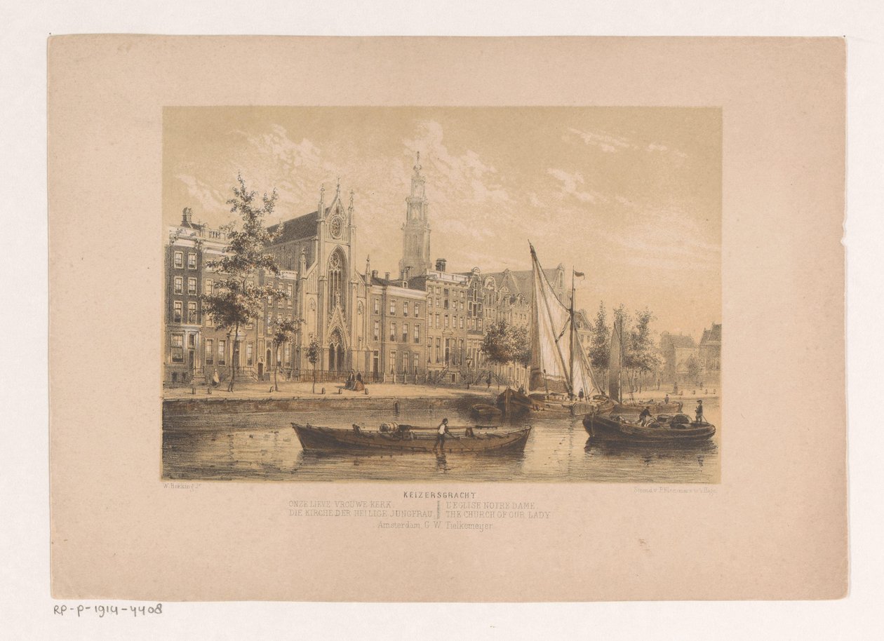 Keizersgracht Onze-Lieve-Vrouwekerkin kanssa Amsterdamissa tekijältä Willem Hekking jr.