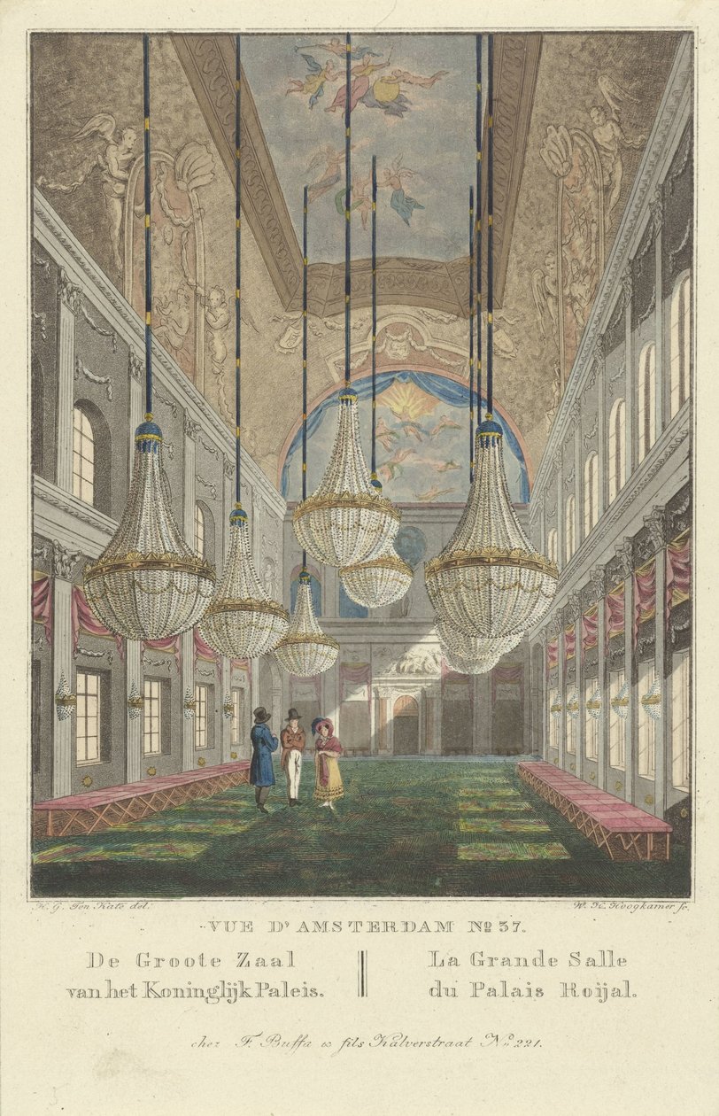 Amsterdamin kuninkaallisen palatsin sisustus Vue d